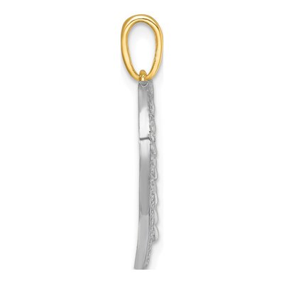 14K Yellow Gold Cut-Out Heart Pendant – view 3