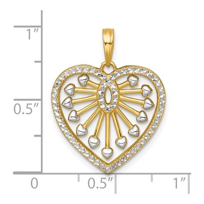 14K Yellow Gold Cut-Out Heart Pendant – view 5