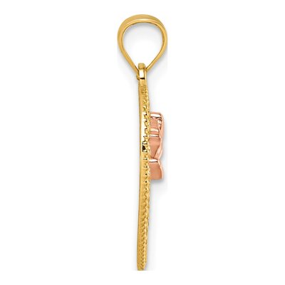 14K Two-Tone Gold Heart Pendant – view 3