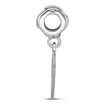 Kappa Alpha Theta Sterling Silver Kite Heart Bead – view 3