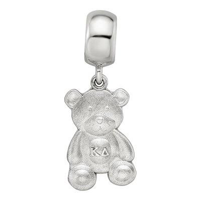 Kappa Delta Sterling Silver Teddy Bear Bead – view 4
