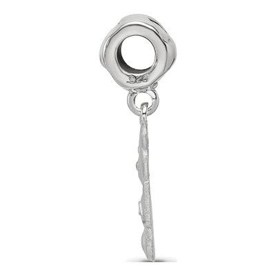 Kappa Delta Sterling Silver Teddy Bear Heart Bead – view 3