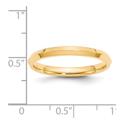 14K Yellow Gold 2.5mm Knife Edge Comfort-Fit Wedding Band – view 4