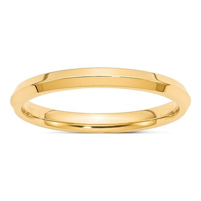 14K Yellow Gold 2.5mm Knife Edge Comfort-Fit Wedding Band