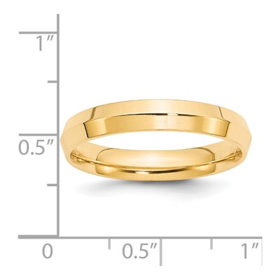 14K Yellow Gold 4mm Knife Edge Wedding Band – view 4
