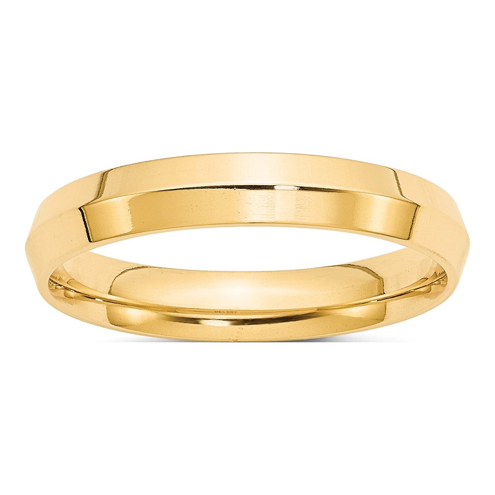 14K Yellow Gold 4mm Knife Edge Wedding Band