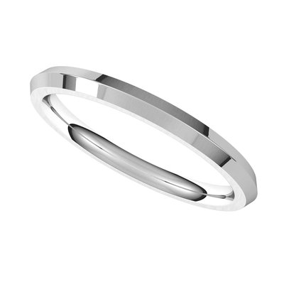 Sterling Silver 2mm Comfort-Fit Knife Wedding Band – view 4