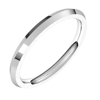 Sterling Silver 2mm Comfort-Fit Knife Wedding Band