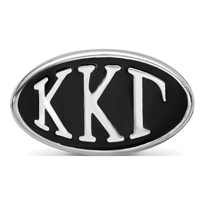 Kappa Kappa Gamma Sterling Silver Sorority Greek Letters Enameled Oval Bead – view 4
