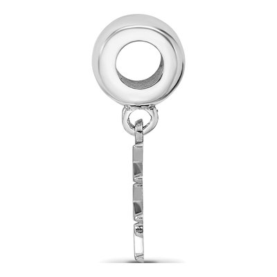 Kappa Kappa Gamma Sterling Silver Rh-Plate Vertical Letter Bead – view 3