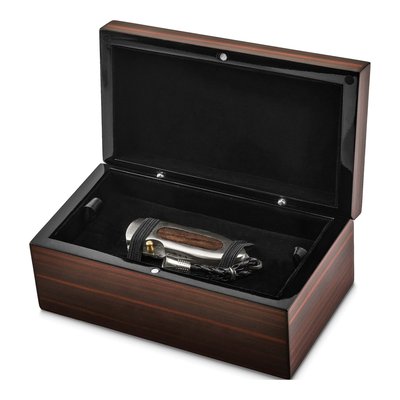 Wood Knife Display Box with Fabric Lining – view 2