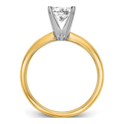 14K Two-Tone Gold Solitaire for Ring Mounting – view 2