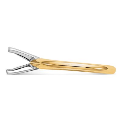 14K Two-Tone Gold Solitaire for Ring Mounting – view 3