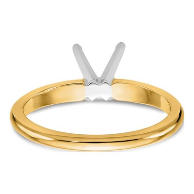 14K Two-Tone Gold Solitaire for Ring Mounting – view 5