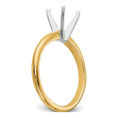 14K Two-Tone Gold Solitaire for Ring Mounting – view 6