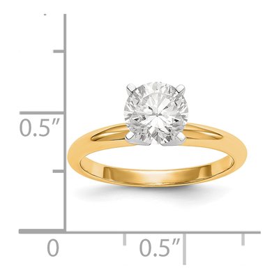 14K Two-Tone Gold Solitaire for Ring Mounting – view 8