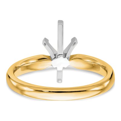 14K Two-Tone Gold Marquise Solitaire Ring Mounting – view 7