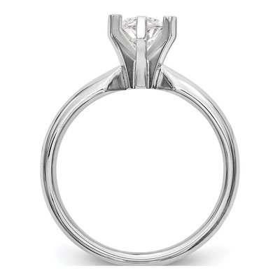14K White Gold Marquise Solitaire Ring Mounting – view 2
