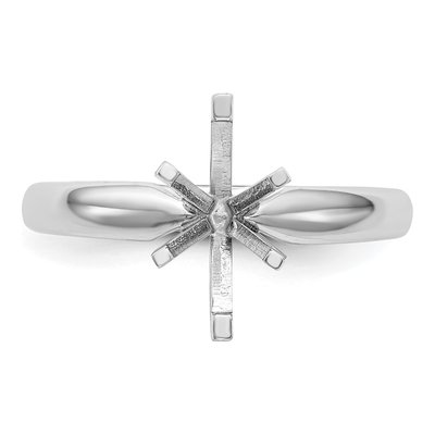 14K White Gold Marquise Solitaire Ring Mounting – view 4