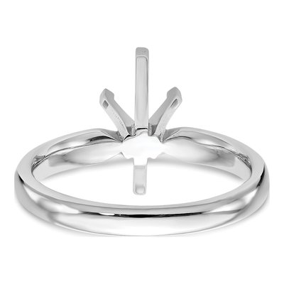 14K White Gold Marquise Solitaire Ring Mounting – view 5
