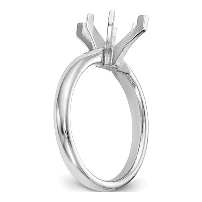 14K White Gold Marquise Solitaire Ring Mounting – view 6