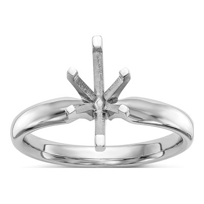 14K White Gold Marquise Solitaire Ring Mounting – view 8