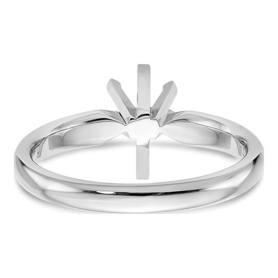 14K White Gold Pear Solitaire Ring Mounting – view 5
