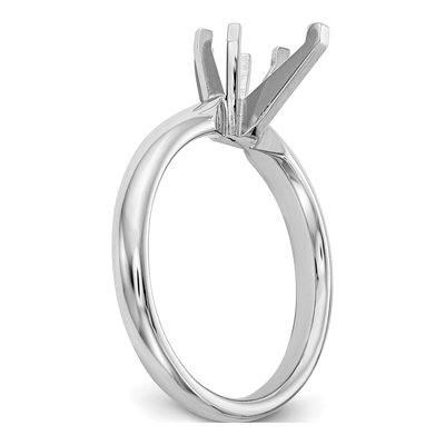14K White Gold Pear Solitaire Ring Mounting – view 6