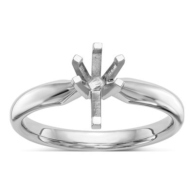 14K White Gold Pear Solitaire Ring Mounting – view 8