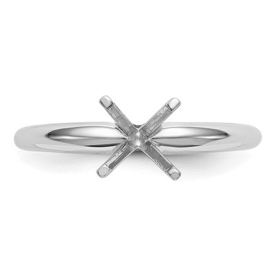 14K White Gold Solitaire Ring Mounting – view 4