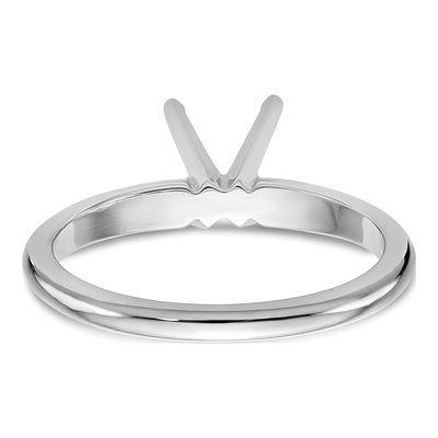 14K White Gold Solitaire Ring Mounting – view 5