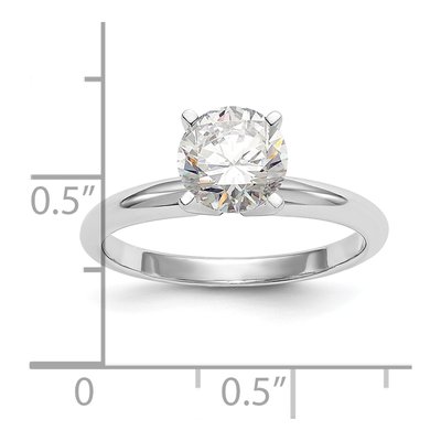 14K White Gold Solitaire Ring Mounting – view 7