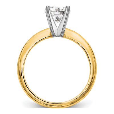 14K Two-Tone Gold Solitaire Ring Mounting – view 2