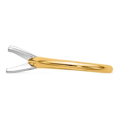 14K Two-Tone Gold Solitaire Ring Mounting – view 3