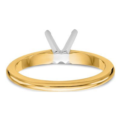 14K Two-Tone Gold Solitaire Ring Mounting – view 5