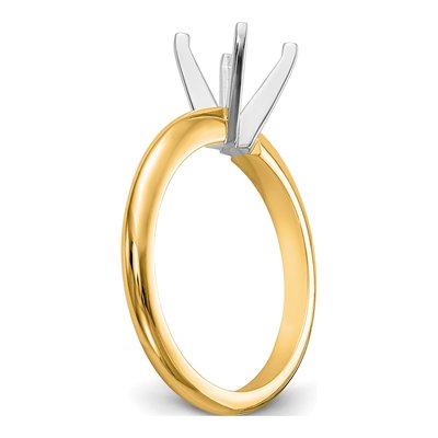 14K Two-Tone Gold Solitaire Ring Mounting – view 6