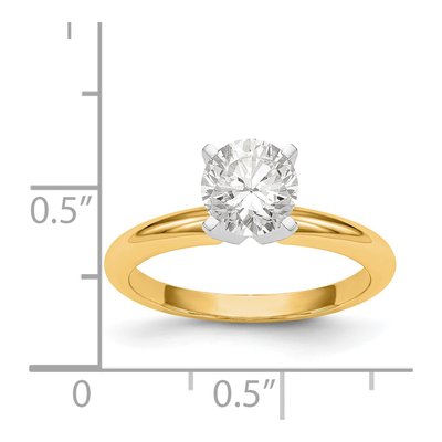 14K Two-Tone Gold Solitaire Ring Mounting – view 8