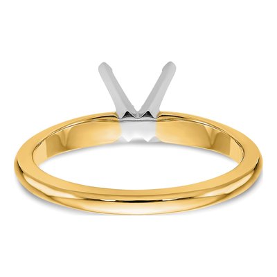 14K Two-Tone Gold Solitaire for Ring Mounting – view 5