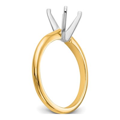 14K Two-Tone Gold Solitaire for Ring Mounting – view 6