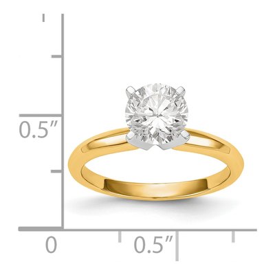 14K Two-Tone Gold Solitaire for Ring Mounting – view 8