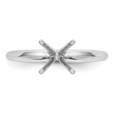 14K White Gold Solitaire Ring Mounting – view 5