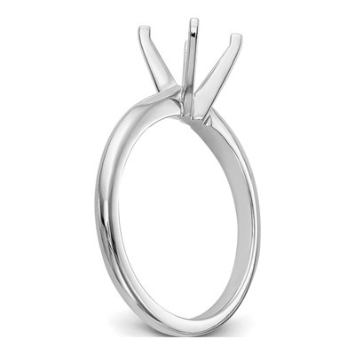14K White Gold Solitaire Ring Mounting – view 7