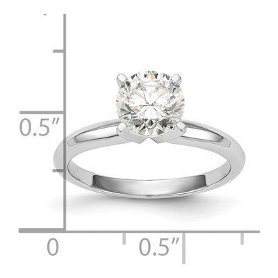 14K White Gold Solitaire Ring Mounting – view 8