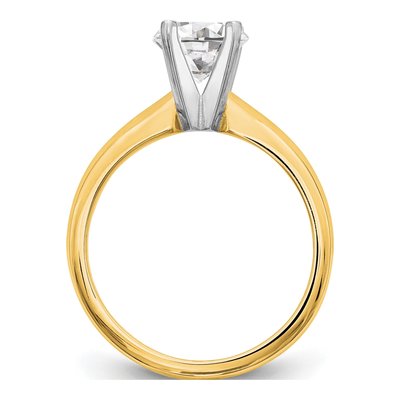 14K Two-Tone Gold Solitaire Ring Mounting – view 2