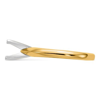 14K Two-Tone Gold Solitaire Ring Mounting – view 3