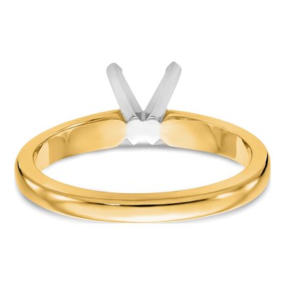 14K Two-Tone Gold Solitaire Ring Mounting – view 5