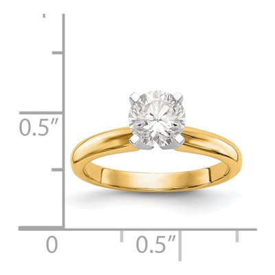 14K Two-Tone Gold Solitaire Ring Mounting – view 8