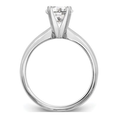 14K White Gold Round Solitaire Ring Mounting – view 2