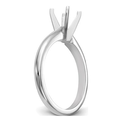 14K White Gold Round Solitaire Ring Mounting – view 6
