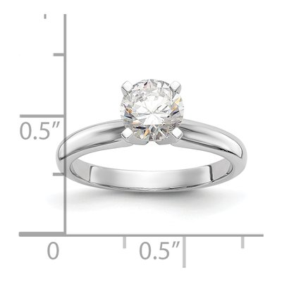 14K White Gold Round Solitaire Ring Mounting – view 7